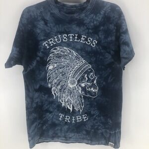 RELENTLESS Betrayal + Trustless Skeleton Skull Chief Blue Tie Dye MEDIUM Street
